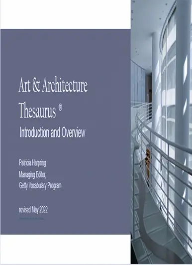 Art Architecture Thesaurus The Getty- for free | e-kitabi